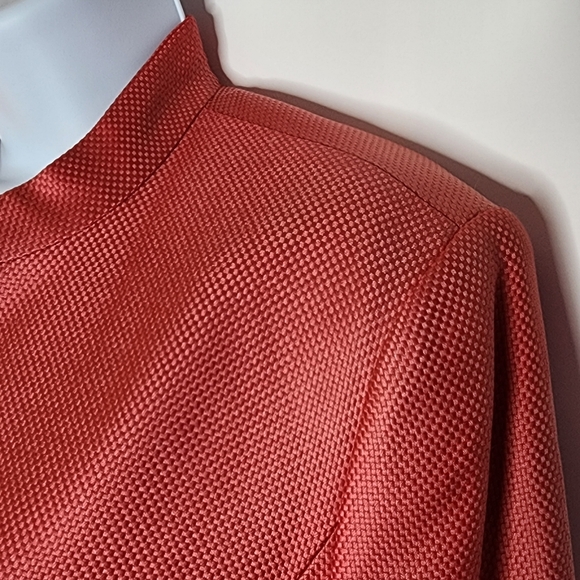 Talbots Blazer Textured Silk Wool Salmon Size 10 - Picture 3 of 12